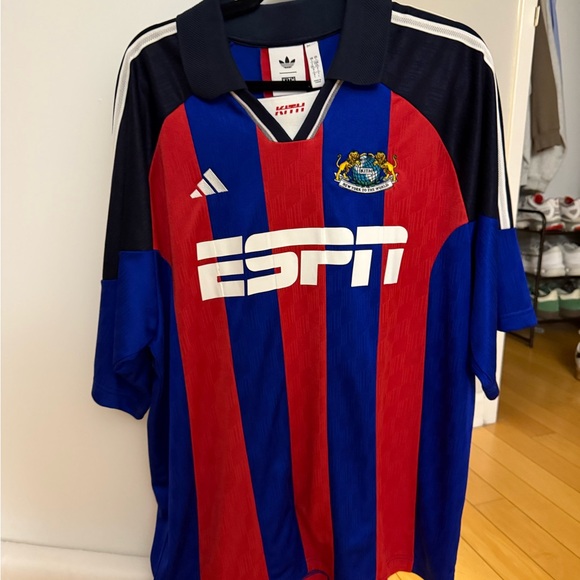 Kith Blue and Red Striped Short Sleeve Tee - Picture 1 of 3